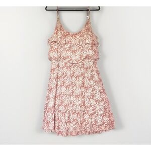 Maurices Spaghetti Strap‎ Sun Dress Size XL Ruffles Lined Coastal Cowgirl w Belt